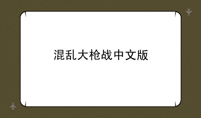 混乱大枪战中文版