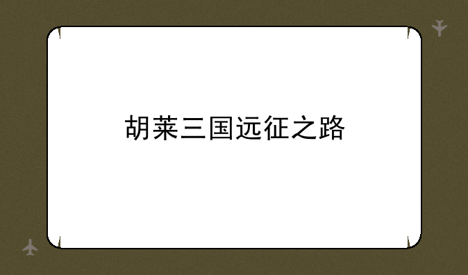胡莱三国远征之路