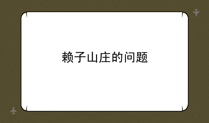 赖子山庄的问题