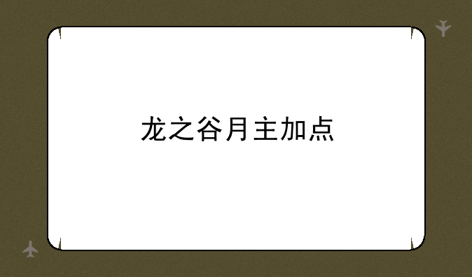 龙之谷月主加点