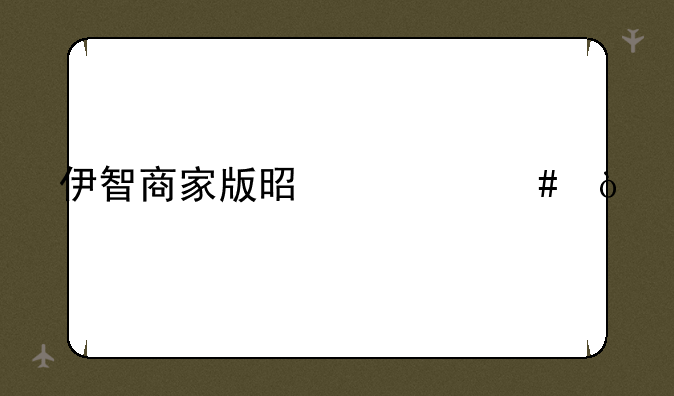 伊智商家版是什么？