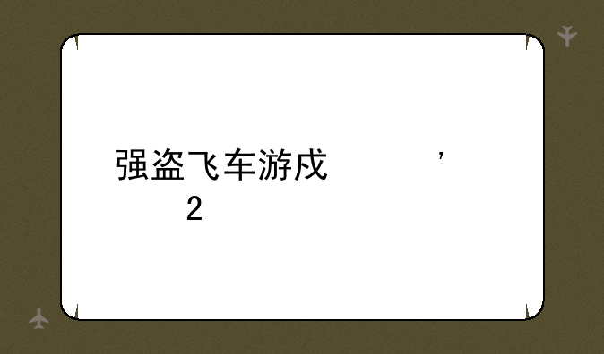 强盗飞车游戏安装包