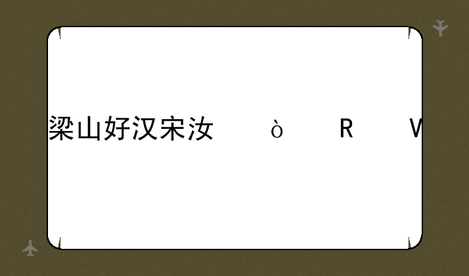 梁山好汉宋江传攻略