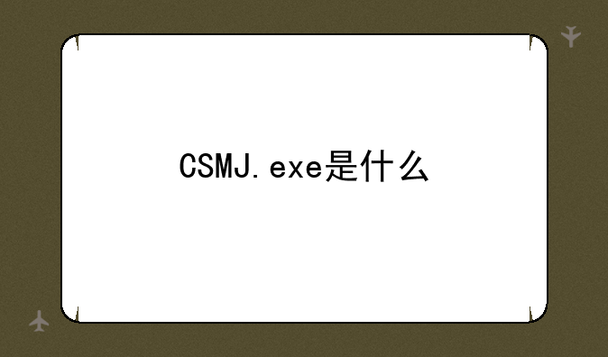 CSMJ.exe是什么