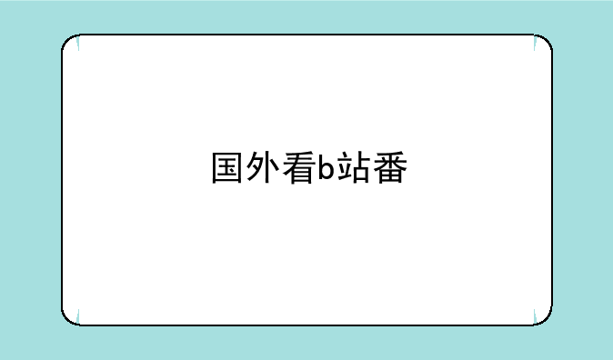 国外看b站番